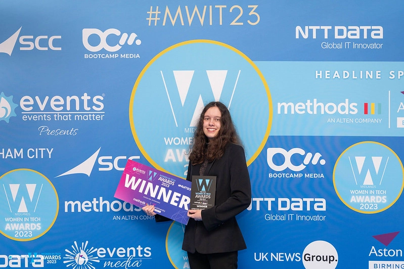 Christa-Bridges-Apprentice-Winner-at-Midlands-Women-in-Tech-awards-2023