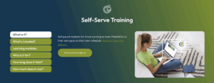 Self Serve training landing page