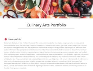Example image of inaccessible content