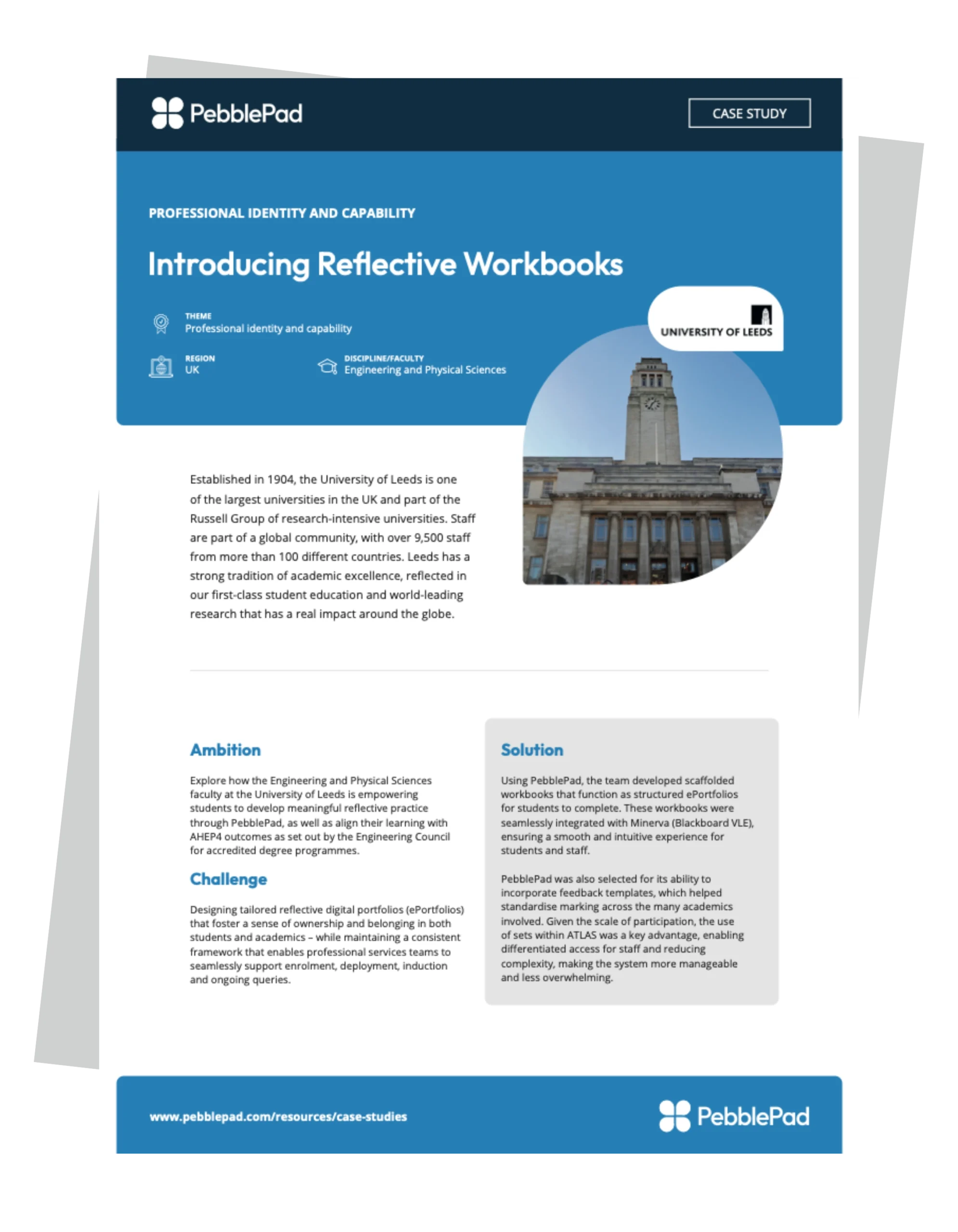 Introducing reflective ePortfolios - University of Leeds Case Study -2