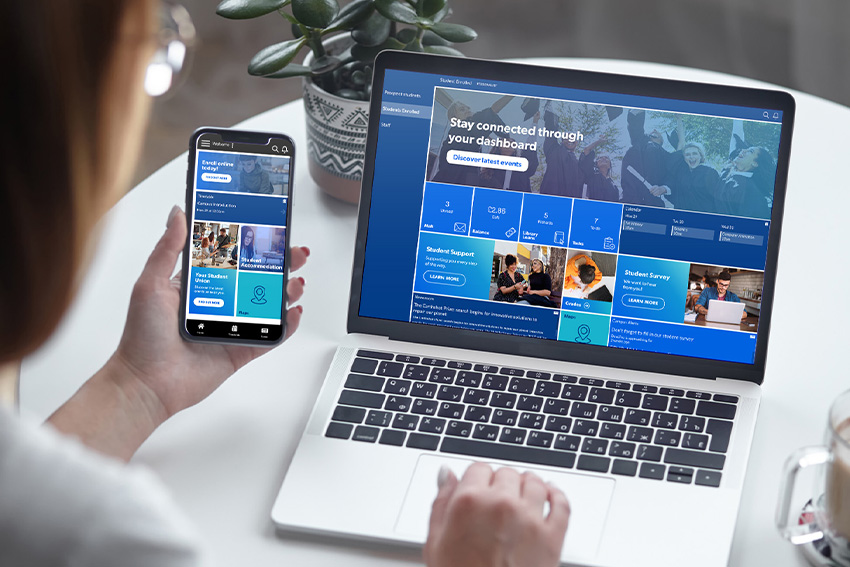 myday student engagement portal on laptop and phone